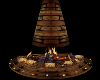 Brown Stone Fireplace