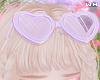 w. Lilac Heart Glasses