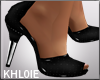 Black n silver heels