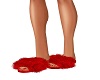 Red Fur Slippers/Gee