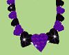 Purple-Black heart chain