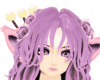 lavender hair bang