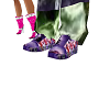 Purple and Green Boots