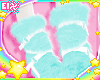. cyan fuzzy boots