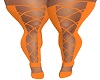 Orange Xbm fishnet boots