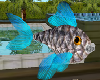 (Fe)silver/blue fish pet