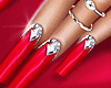 Diamond Red Nails *