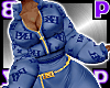 Puffy Logo Jumpsuit/Blue