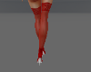 Red thigh-high stockings