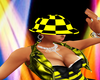 yellow checker hat 