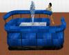 blue suede couch & table