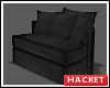 H@K Black Round Couch