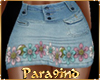 P9)DAZ"DenimFloral Skirt
