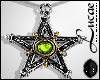 Green Pentagram Necklace