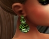 Snakeskin Earrings-Green