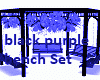 Black purple bench Set