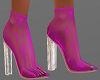 H/Pink Plastic Heels