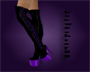 black , purple boots