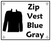 (IZ) Zip Vest Blue Gray