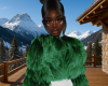 Zariah Fur Coat Green