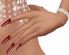 Dark Red Nails Hands