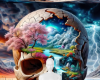 Skull nature background