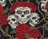 Skulls with Red Roses