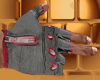 Gray N Red Gloves