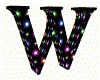 W Letter Black Love Seat