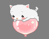 Kitty with balloon