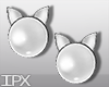 Bnd 01 Cat Earrings Whit