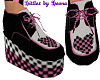 Goth kids Shoes pink Blk