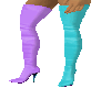 LWR}Purple/Teal Boots