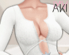 Aki Plush Deep V White