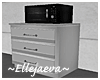Grey Cabinet/ Microwave