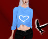 A! Heart Sweater LgtBlue