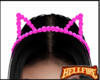 HOT Pink Bead Kitty Ears