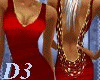 Drape Red W.Pearls