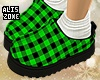 梅 plaid slipper