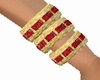 M red golden bracelets