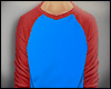 Red Accent Baseball Tee