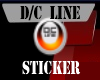 D/C Line Logo Sticker