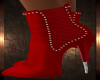 Red Studded Ankle Boot
