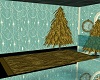 Xmas Gold Rectangle Rug