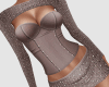 CA Shiny Brown Dress