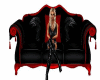red/black sofa
