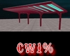 Pergola, wine red, teal