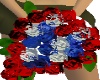 red,white,blue roses