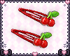 ✩° cherries hairclips