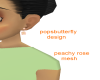 peachy rose earring mesh
